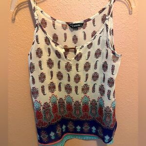 Hint of blush colorful tank top